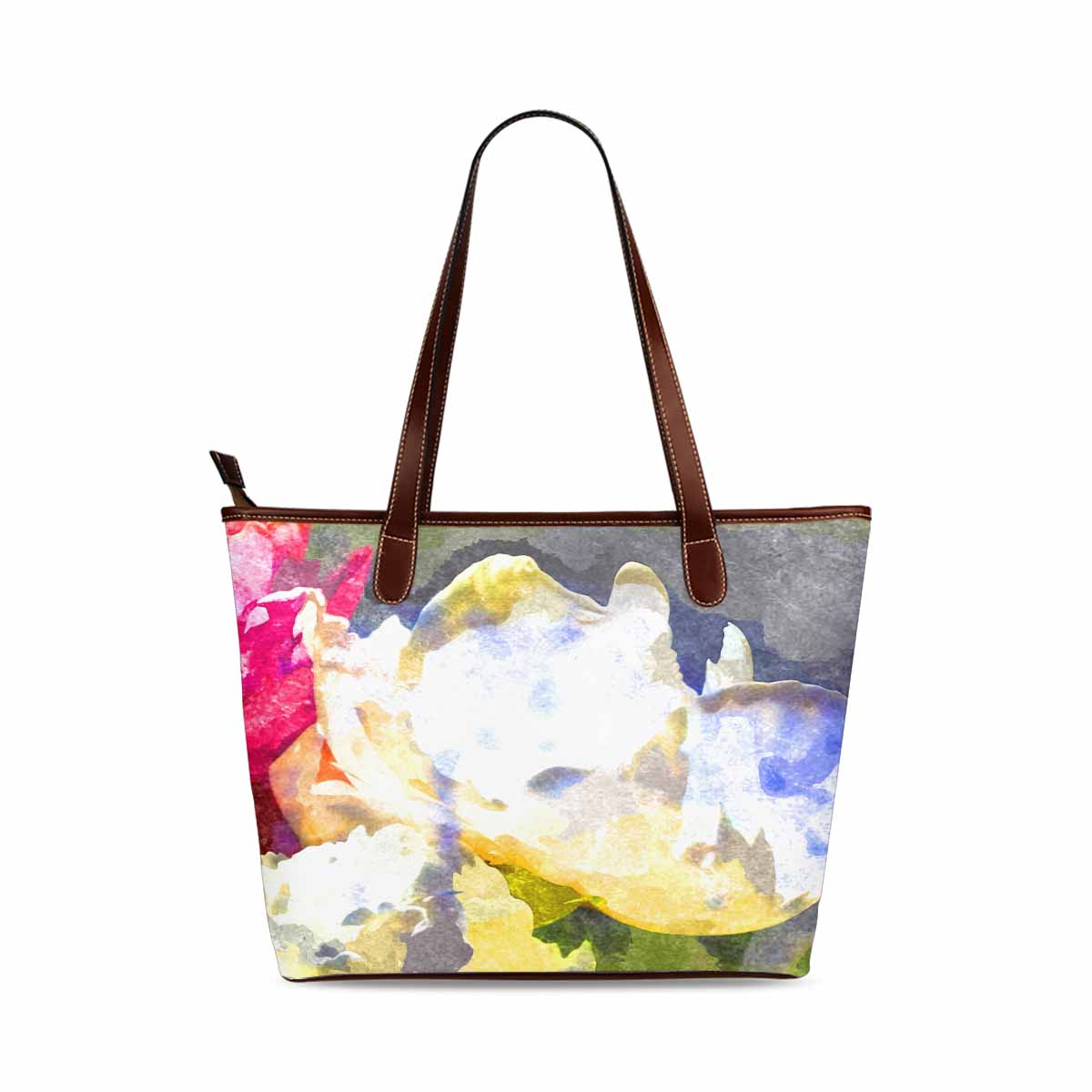 Classic Fabric handbag, watercolor floral, design 155