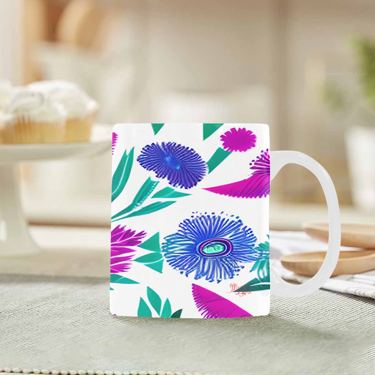 Quality Mug, coffee mug, tea cup, Bright florals, Set 1, Design 136