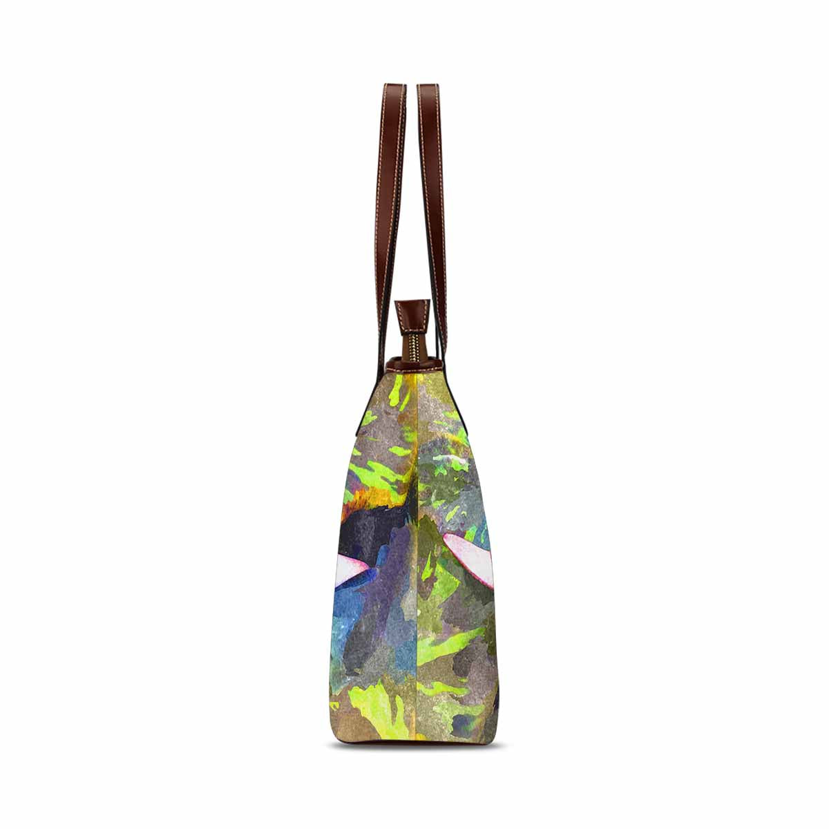 Classic Fabric handbag, watercolor floral, design 200