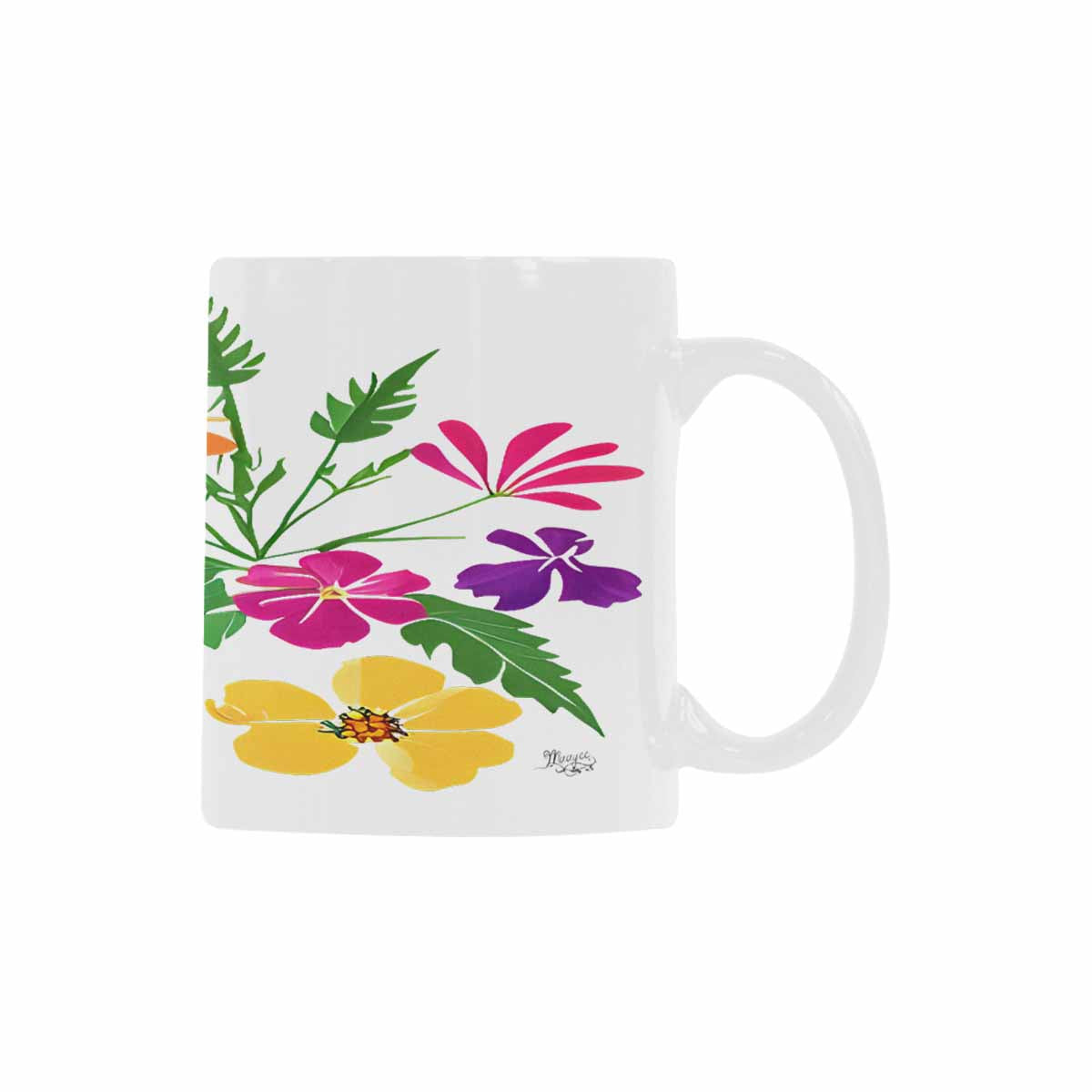 Quality Mug, coffee mug, tea cup, Bright florals, Set 2, design 78