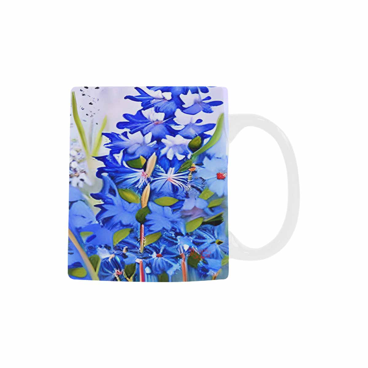 USA made Quality Mug, coffee mug, tea cup, Bright florals, Set 1, Design 90