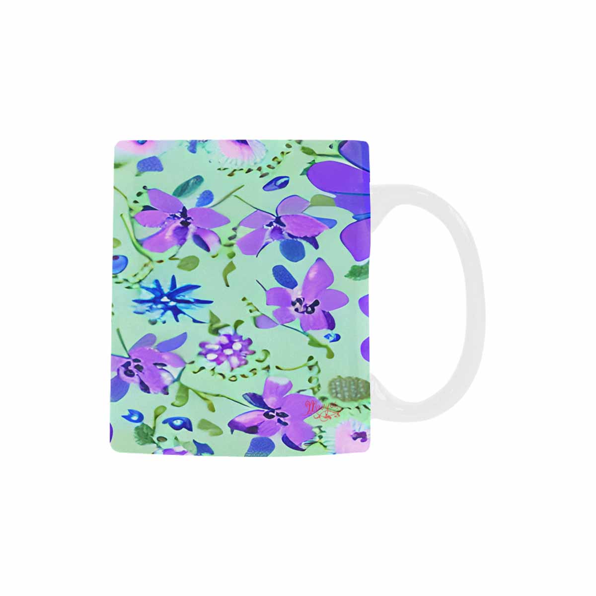 USA made Quality Mug, coffee mug, tea cup, Bright florals, Set 1, Design 121