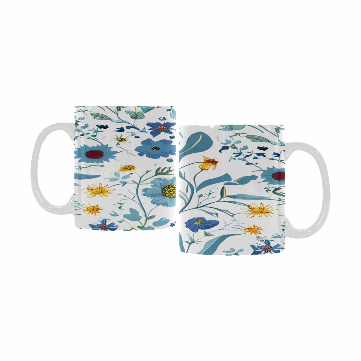 Quality Mug, coffee mug, tea cup, Bright florals, Set 2, design 31
