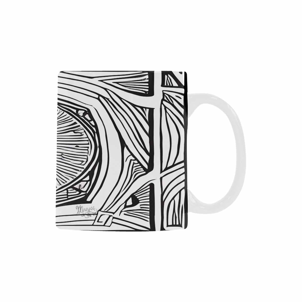 Quality Mug, coffee mug, tea cup, B & W Abstract, Set 1, design 51