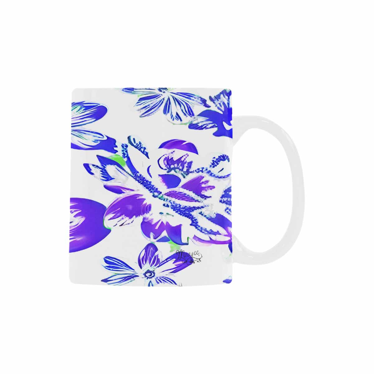 USA made Quality Mug, coffee mug, tea cup, Bright florals, Set 1A, Design 154