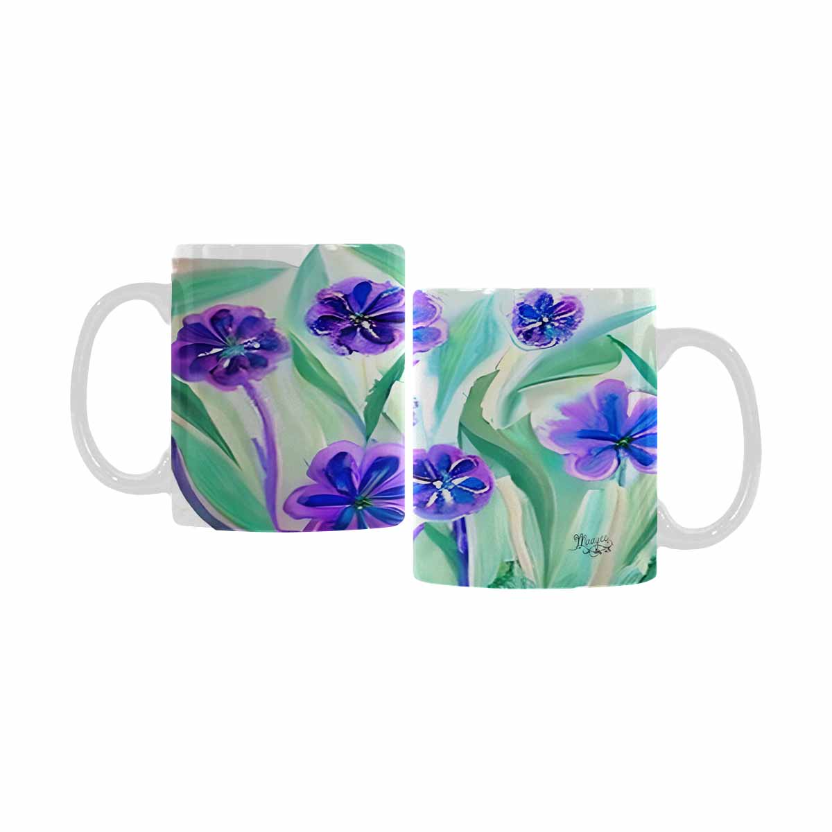 Quality Mug, coffee mug, tea cup, Bright florals, Set 1A, Design 64