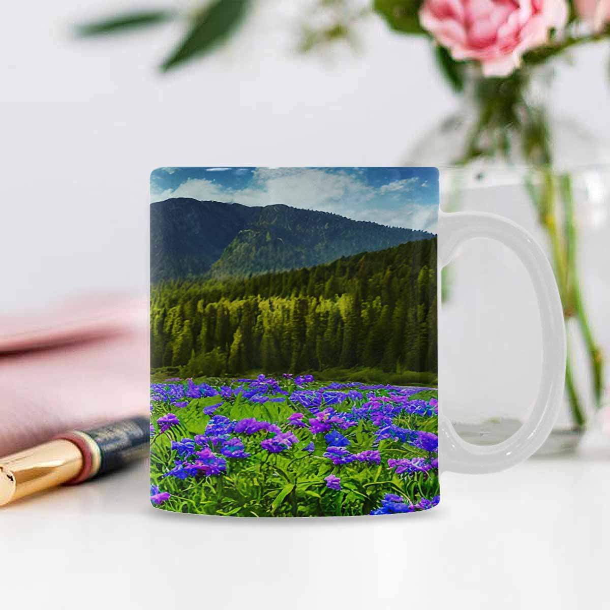 Rivers & Mountains Landscape mugs, set 1 design 29 (1)