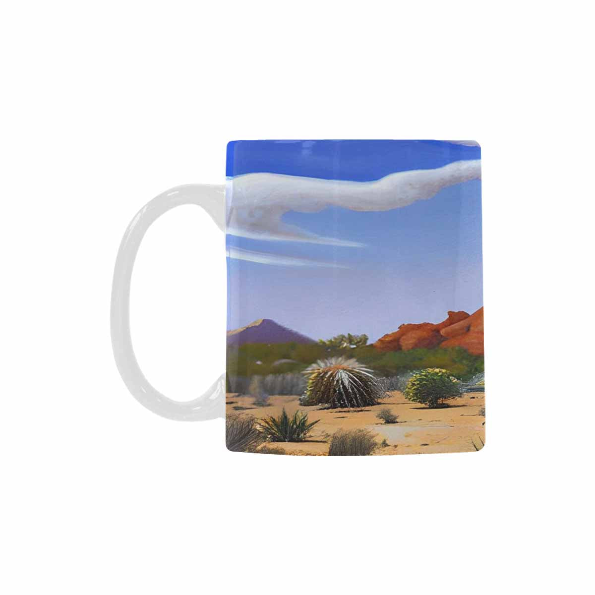 Coffee Mug, tea cup, desert scene, design 14