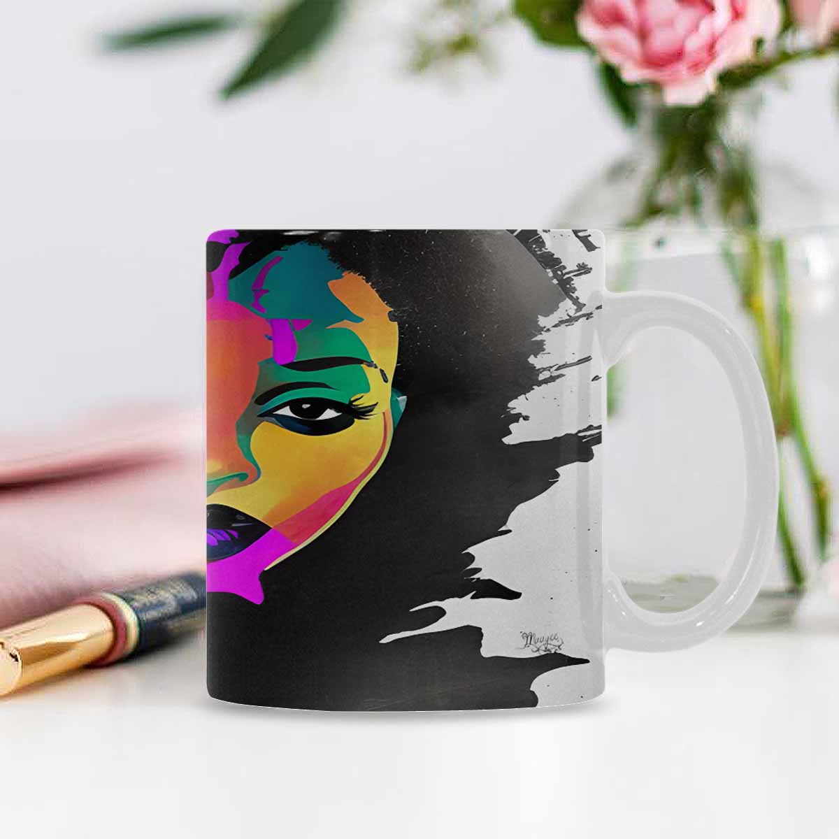 Quality Mug, coffee mug, tea cup, Black Faces, Set 1, design 57