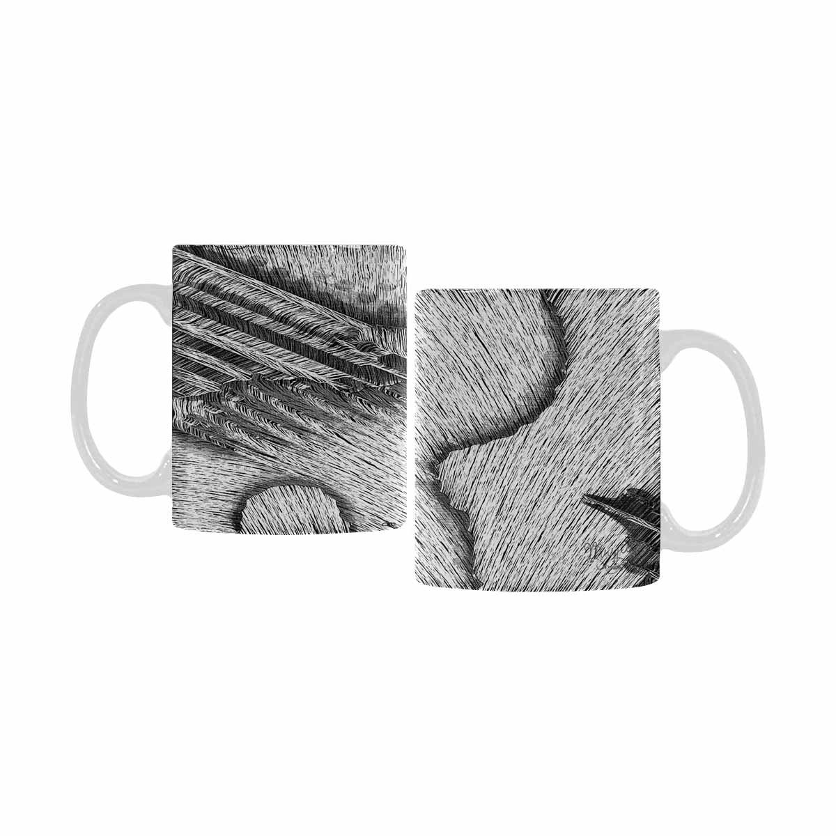 Quality Mug, coffee mug, tea cup, B & W Abstract, Set 1, design 60