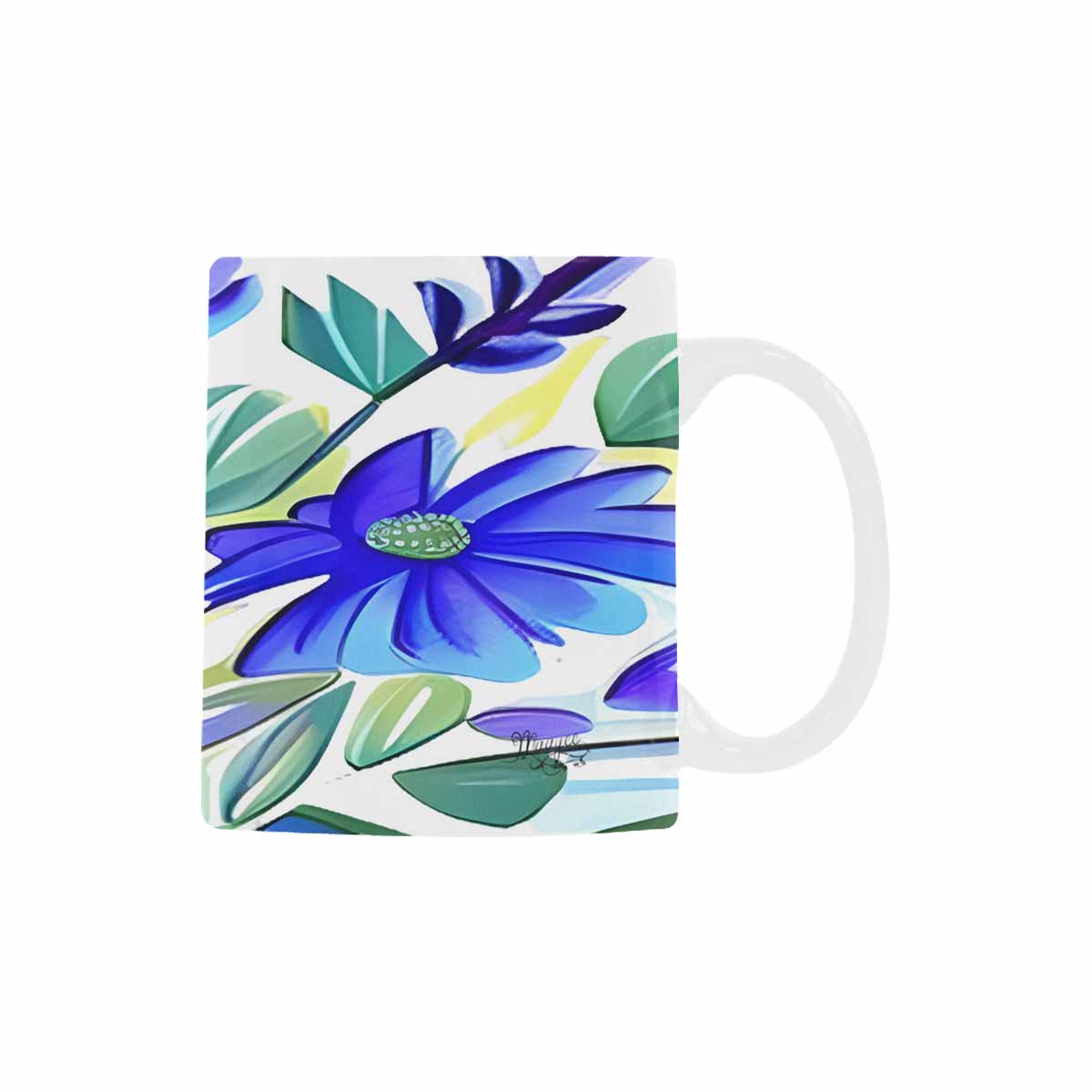 USA made Quality Mug, coffee mug, tea cup, Bright florals, Set 1A, Design 58