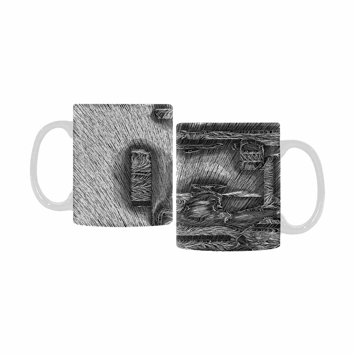 Quality Mug, coffee mug, tea cup, B & W Abstract, Set 1, design 61