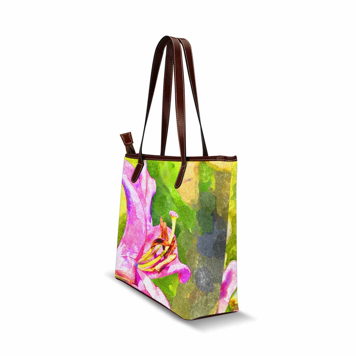 Classic Fabric handbag, watercolor floral, design 146