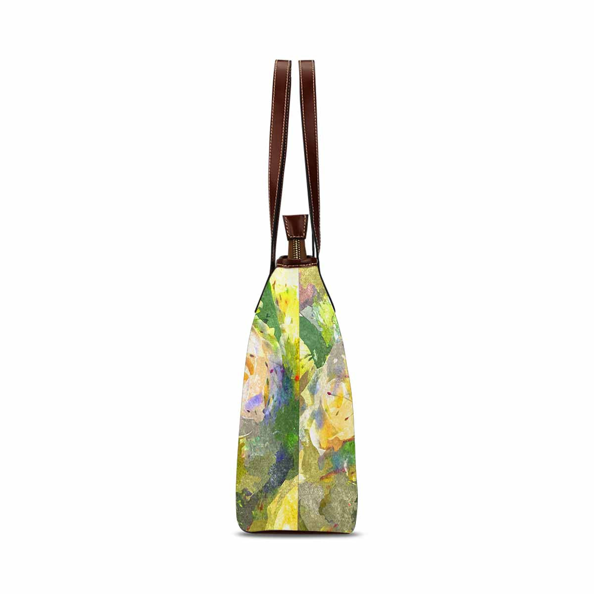 Classic Fabric handbag, watercolor floral, design 235