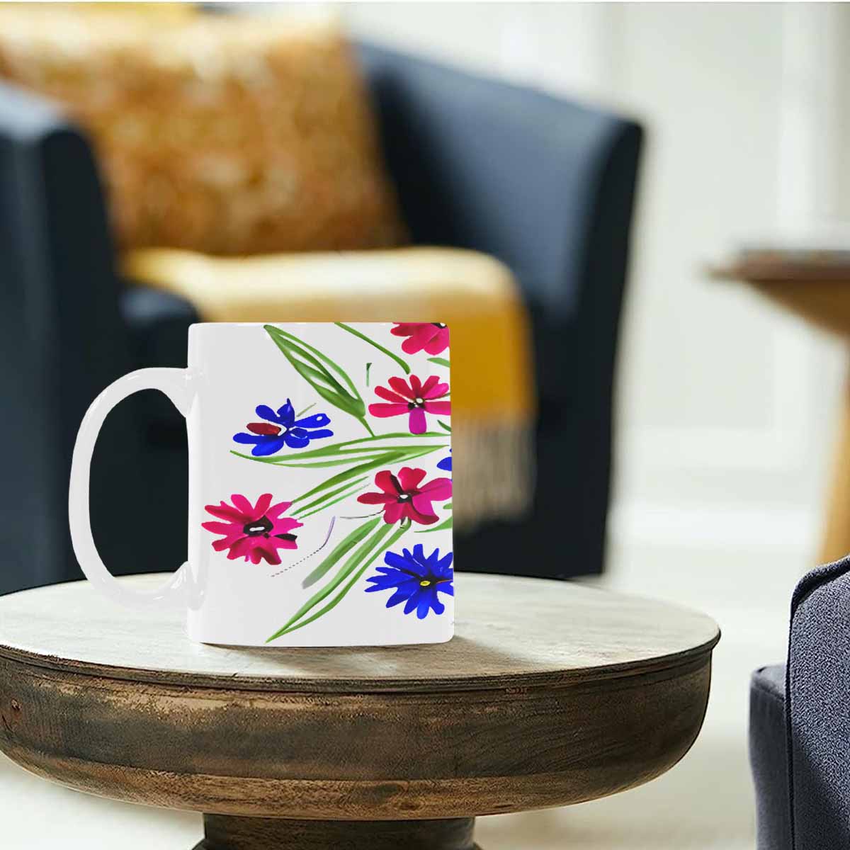 Quality Mug, coffee mug, tea cup, Bright florals, Set 1A, Design 112