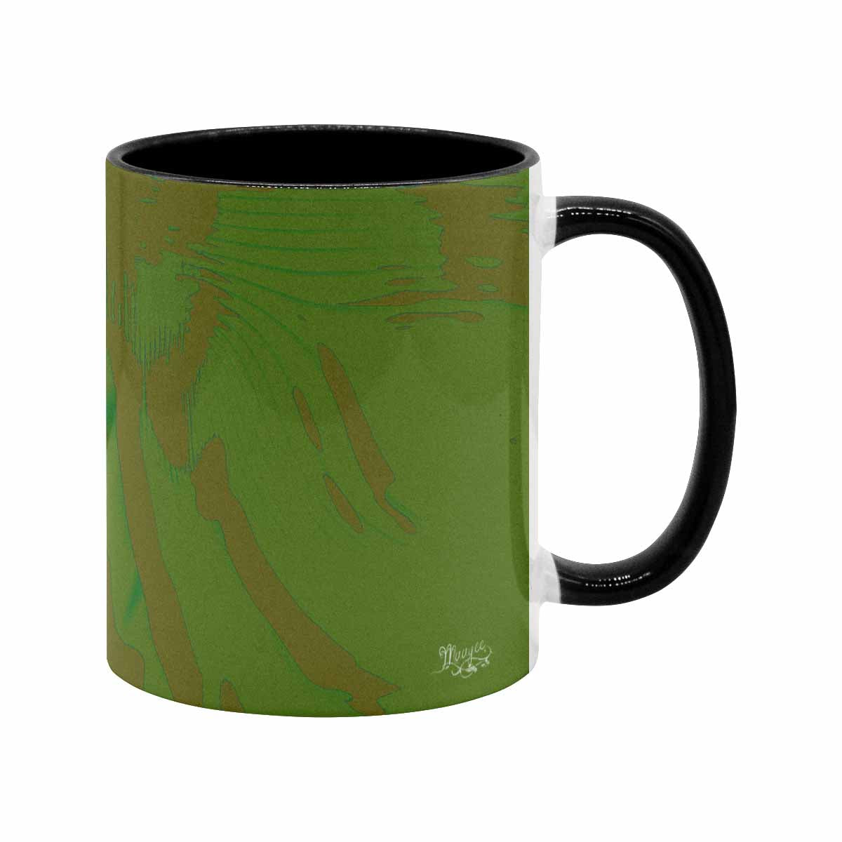 Coffee Mug, tea cup, black core, abstract, design 12