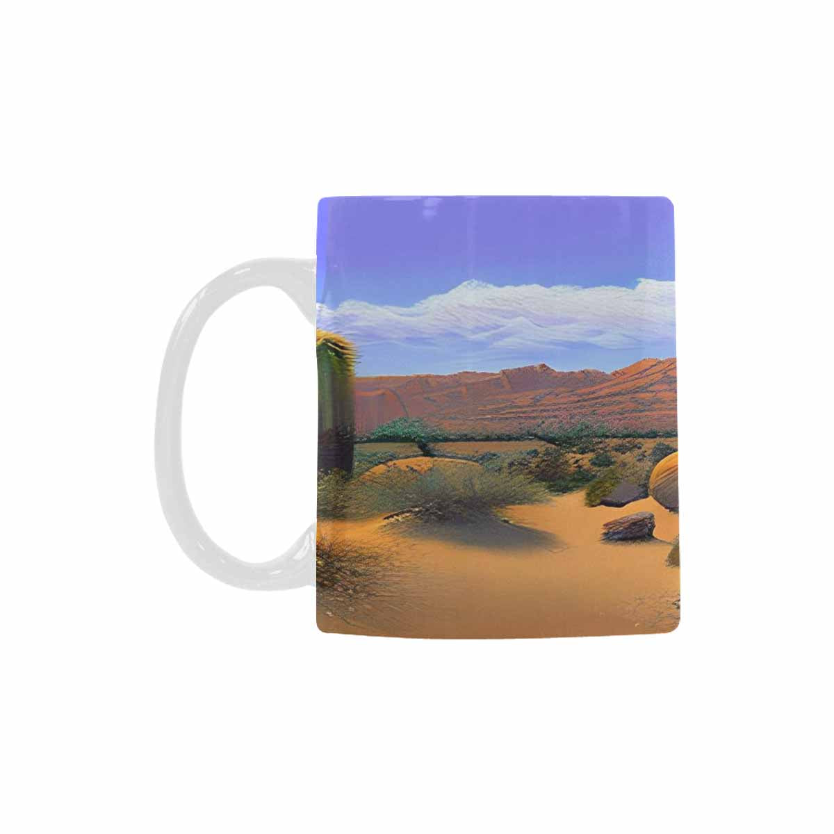 Coffee Mug, tea cup, desert scene, design 12