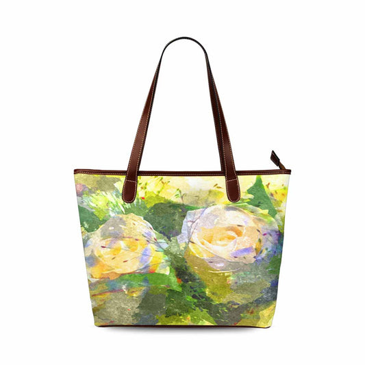 Classic Fabric handbag, watercolor floral, design 235