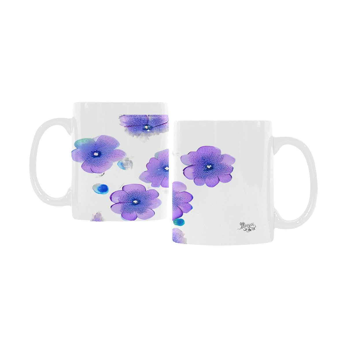 USA made Quality Mug, coffee mug, tea cup, Bright florals, Set 1A, Design 142