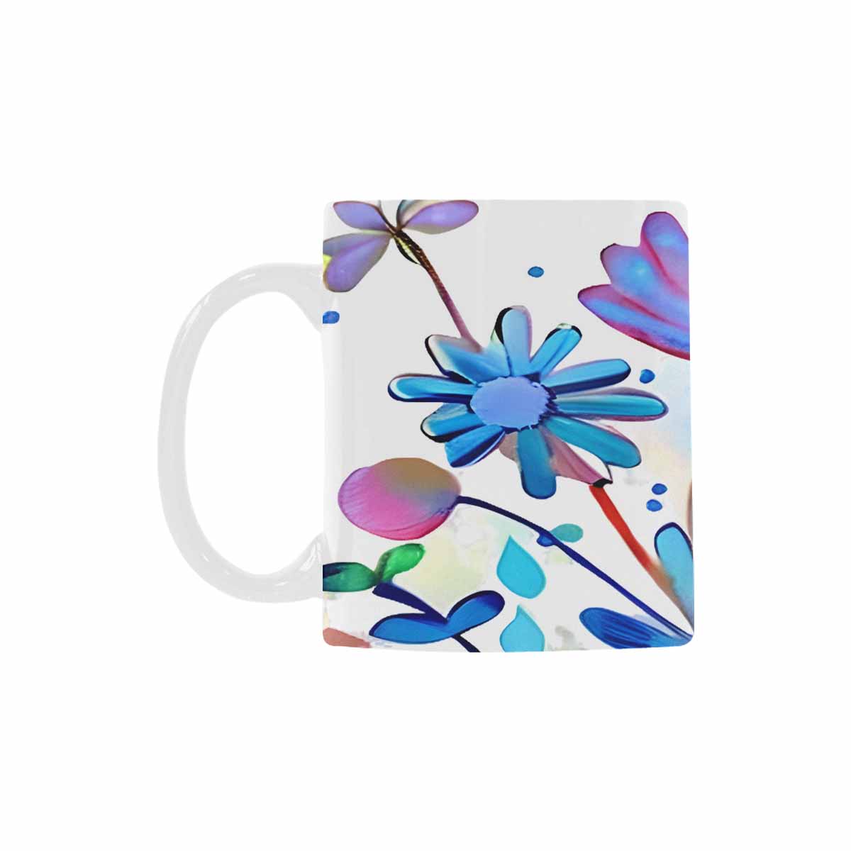 USA made Quality Mug, coffee mug, tea cup, Bright florals, Set 1A, Design 51