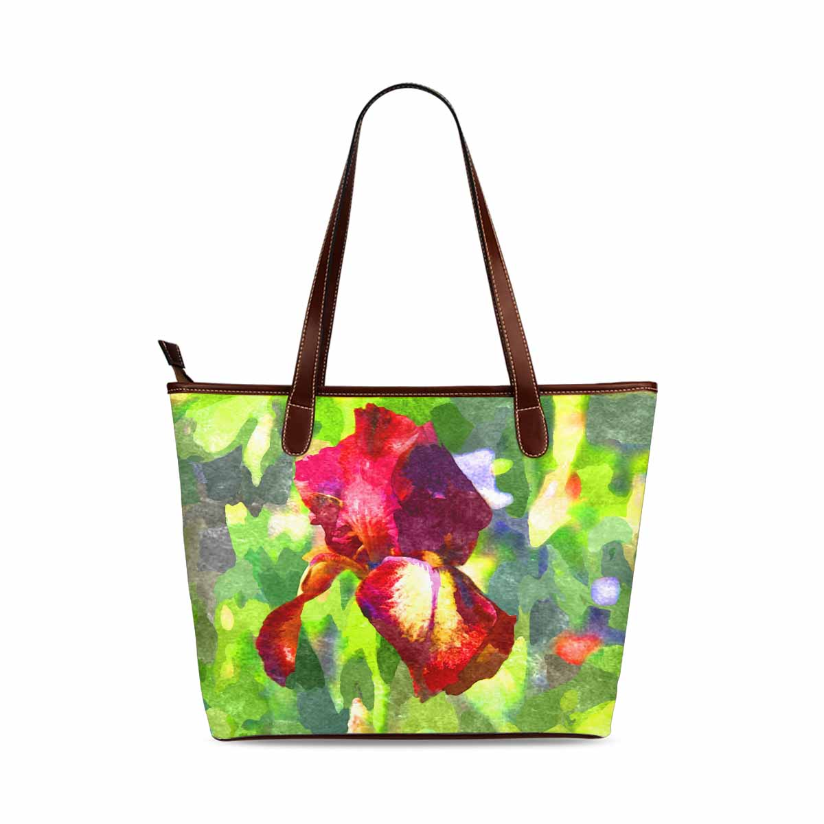 Classic Fabric handbag, watercolor floral, design 129