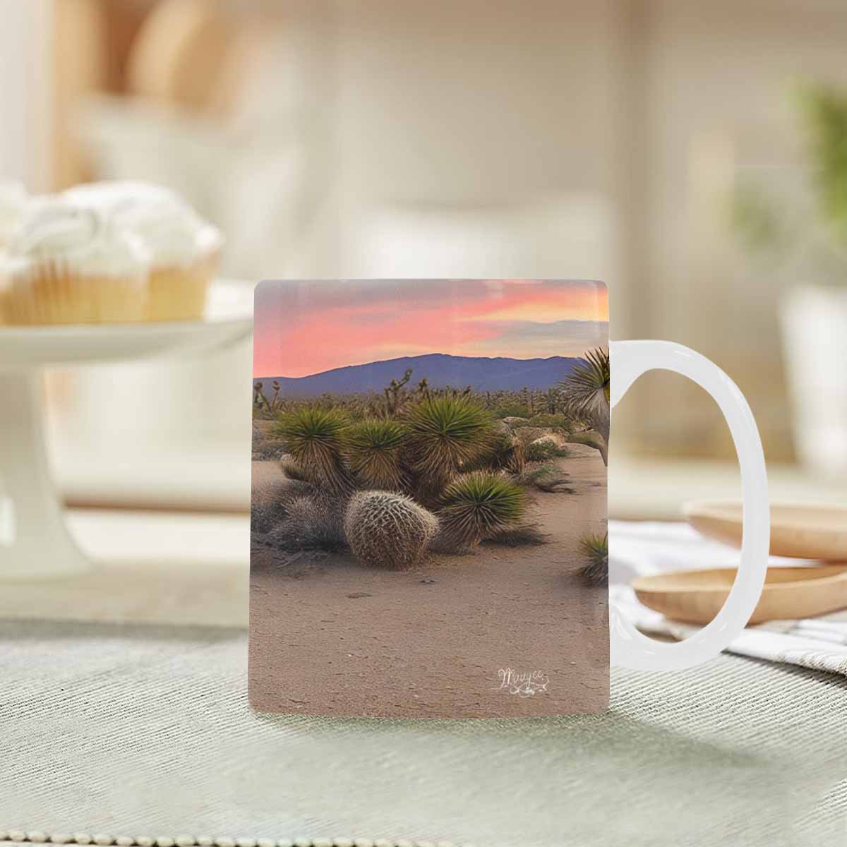 Coffee Mug, tea cup, desert scene, design 79