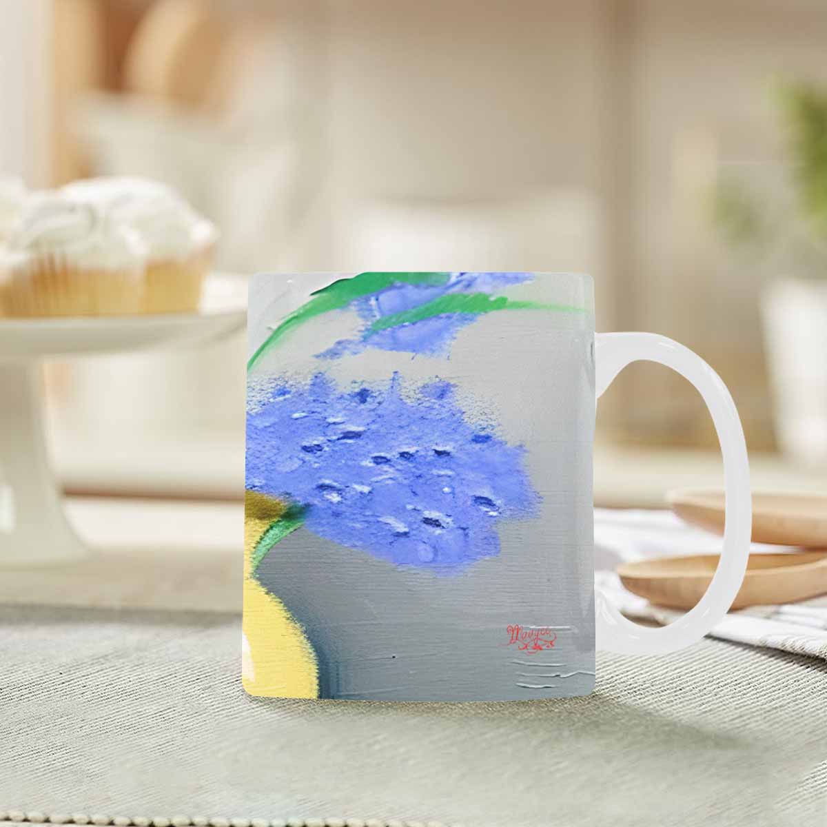 Quality Mug, coffee mug, tea cup, Bright florals, Set 1, Design 167