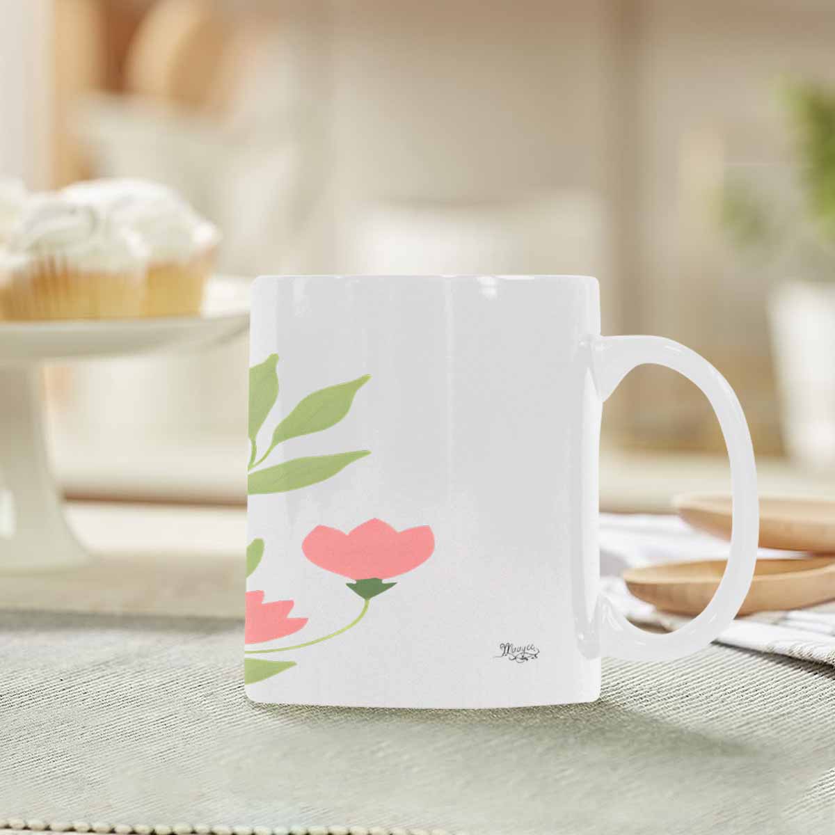 Quality Mug, coffee mug, tea cup, Bright florals, Set 2, design 60