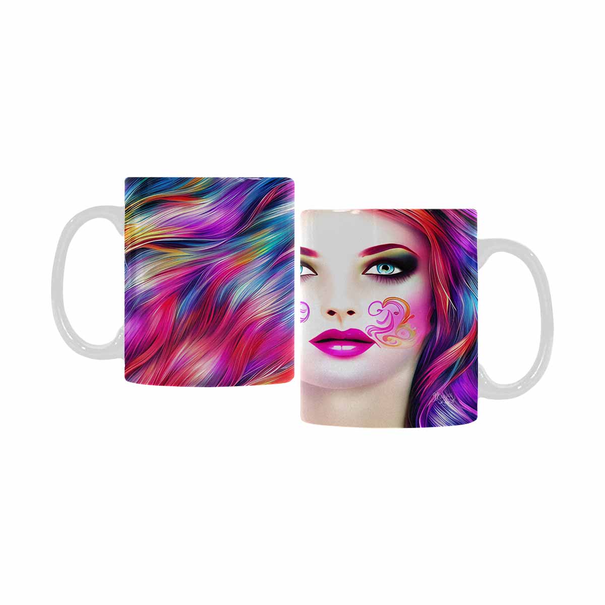 Coffee Mug, tea cup,caucasian Face, design 7