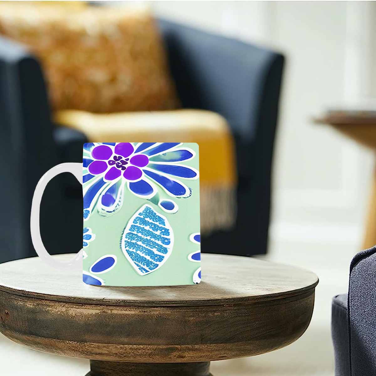 Quality Mug, coffee mug, tea cup, Bright florals, Set 1, Design 126
