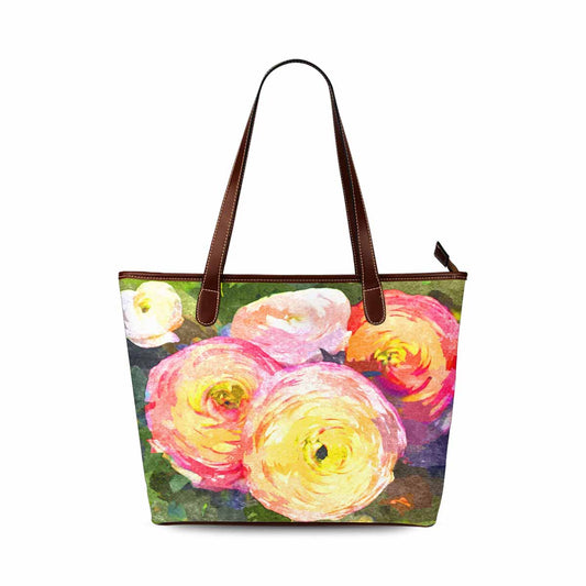 Classic Fabric handbag, watercolor floral, design 212