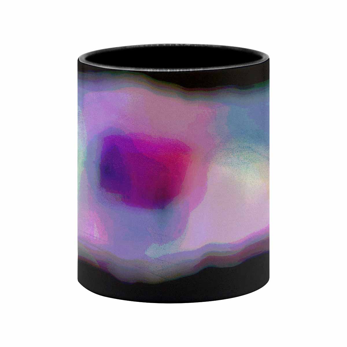 Coffee Mug, tea cup, black core, abstract, design 1