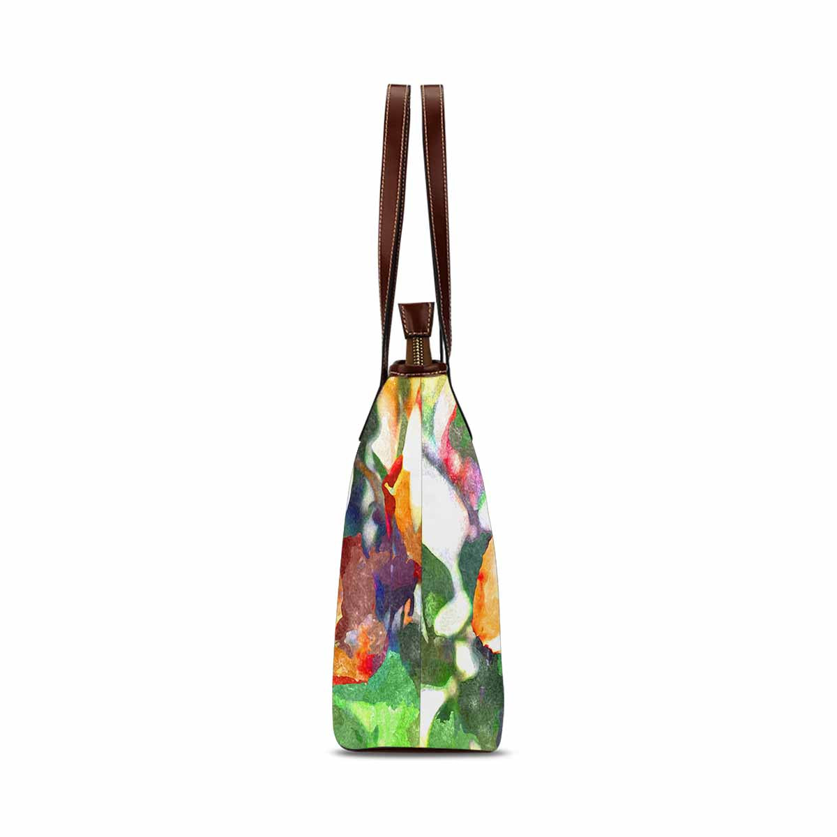 Classic Fabric handbag, watercolor floral, design 189