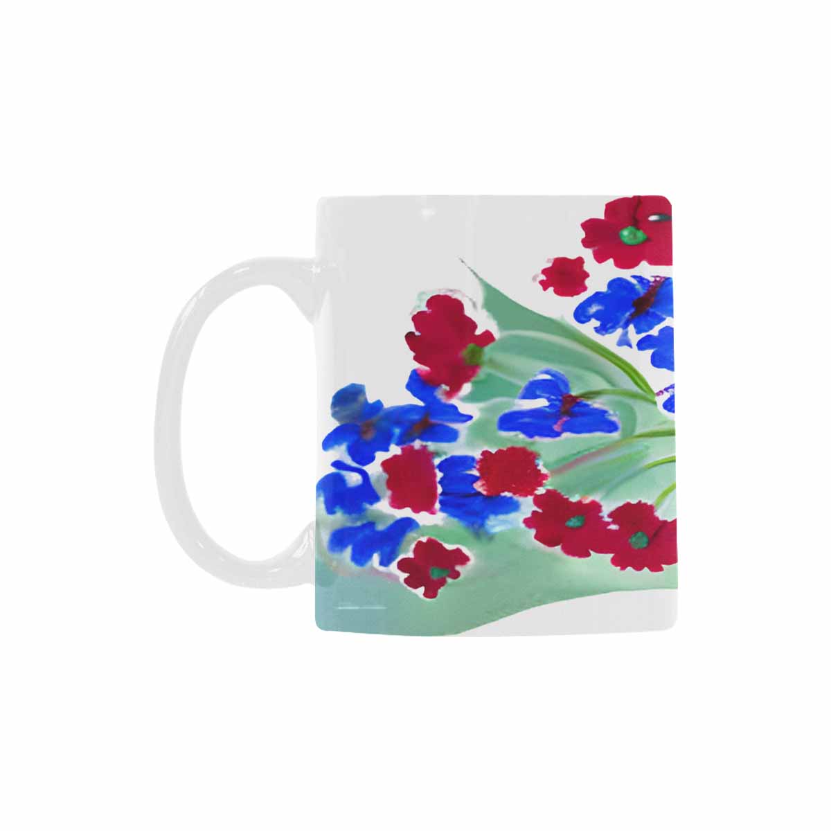 USA made Quality Mug, coffee mug, tea cup, Bright florals, Set 1A, Design 110