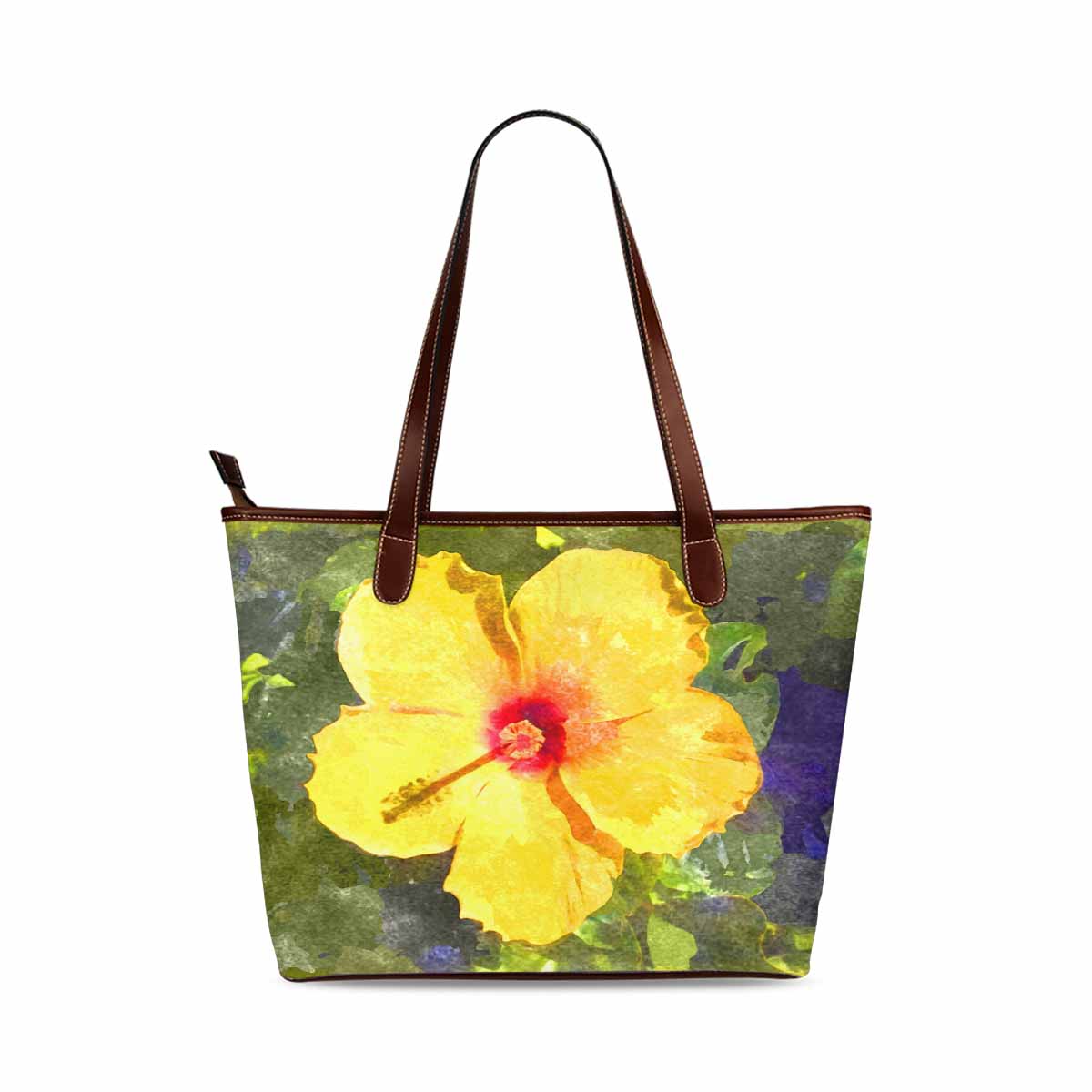 Classic Fabric handbag, watercolor floral, design 124