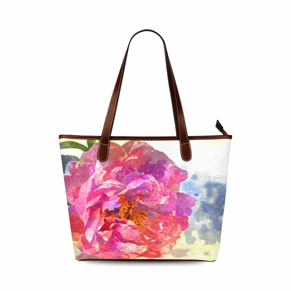 Classic Fabric handbag, watercolor floral, design 159