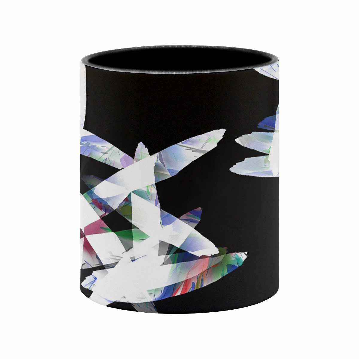 Coffee Mug, tea cup, black core, abstract, design 65