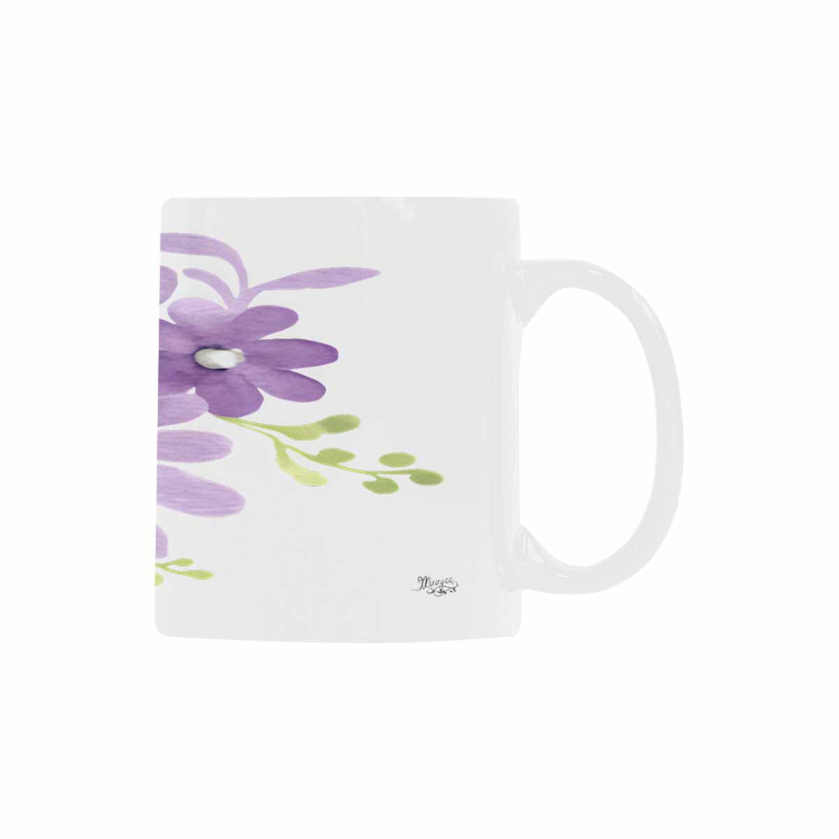 USA made Quality Mug, coffee mug, tea cup, Bright florals, Set 2, design 26