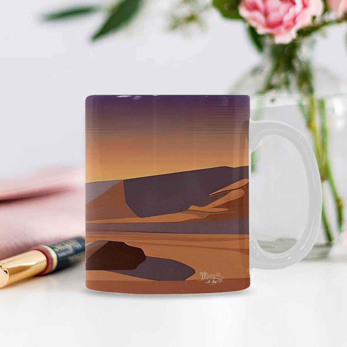 Coffee Mug, tea cup, desert scene, design 44