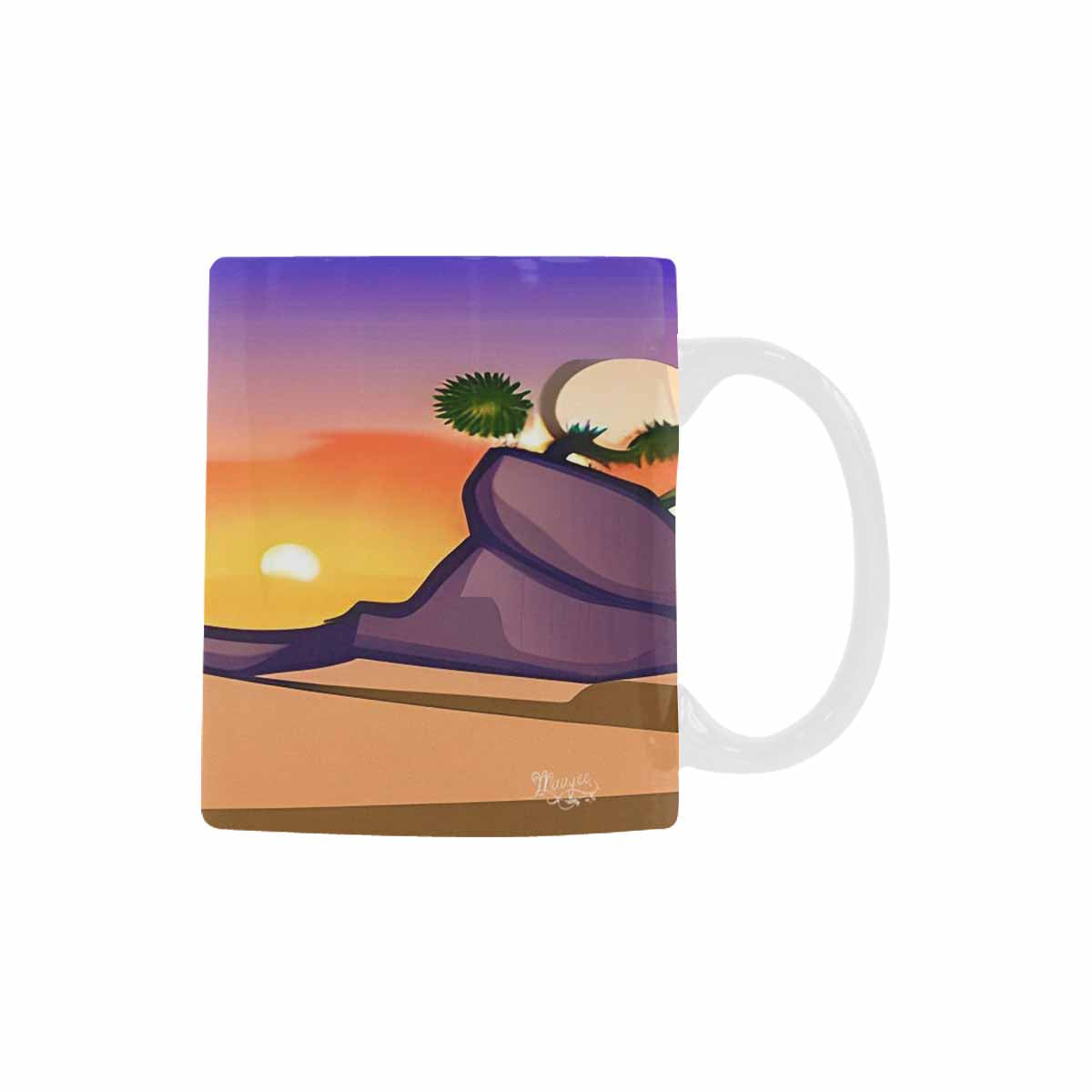 Coffee Mug, tea cup, desert scene, design 75