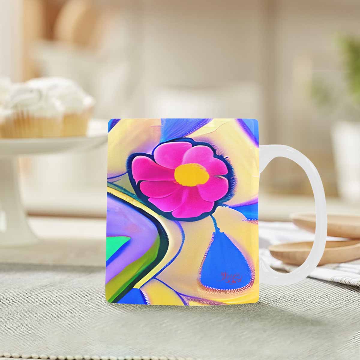 Quality Mug, coffee mug, tea cup, Bright florals, Set 1, Design 72