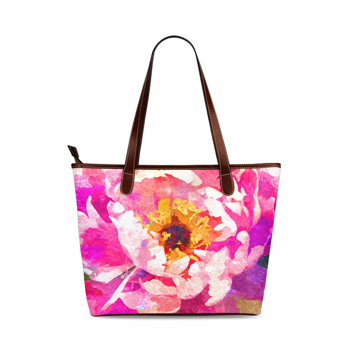 Classic Fabric handbag, watercolor floral, design 175