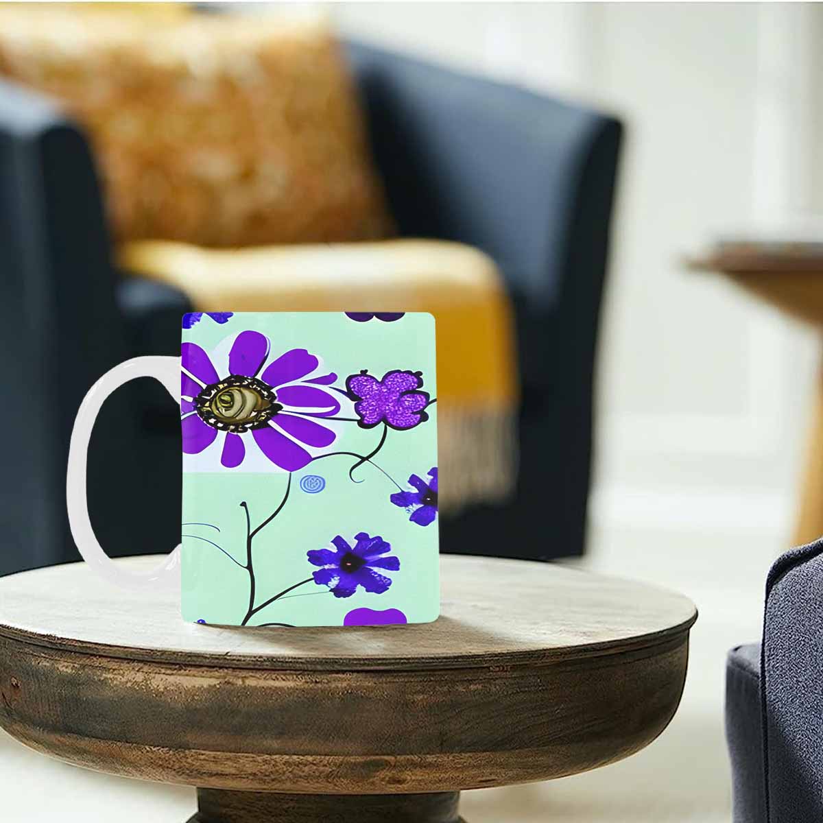 Quality Mug, coffee mug, tea cup, Bright florals, Set 1, Design 137