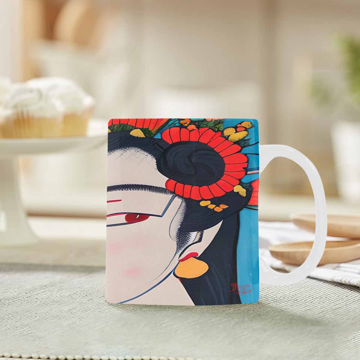 Quality Mug, coffee mug, tea cup, Asian Faces, Design 60