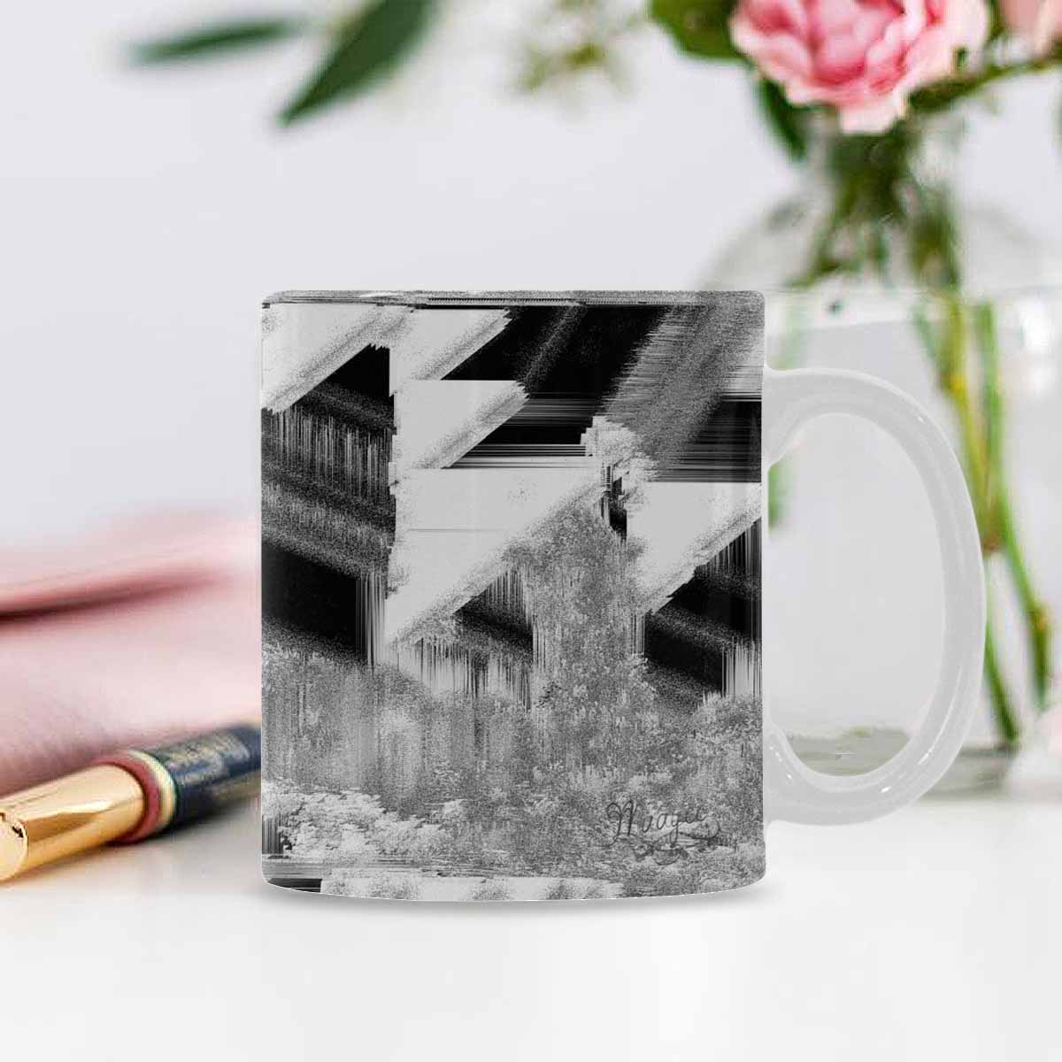 Quality Mug, coffee mug, tea cup, B & W Abstract, Set 1, design 121