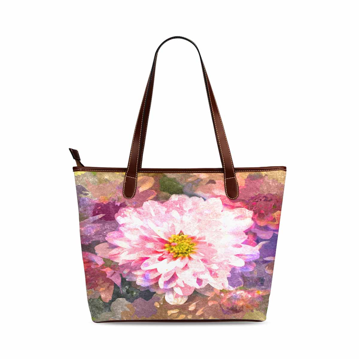 Classic Fabric handbag, watercolor floral, design 32