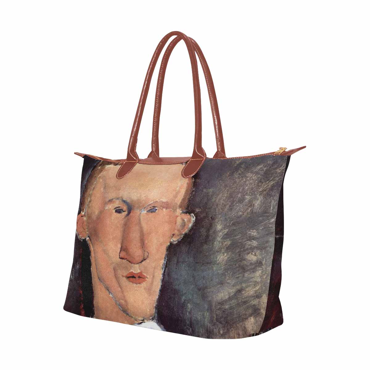 Classic handbag, Modigliani design, choice of 2 colors, Portrait of Cendras