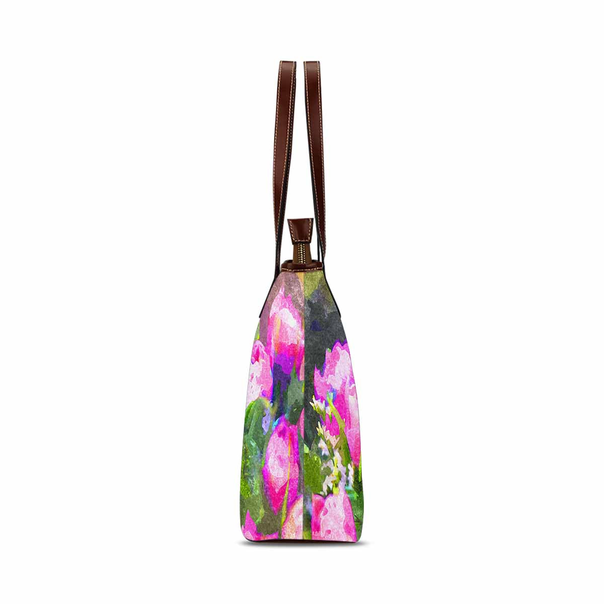 Classic Fabric handbag, watercolor floral, design 266