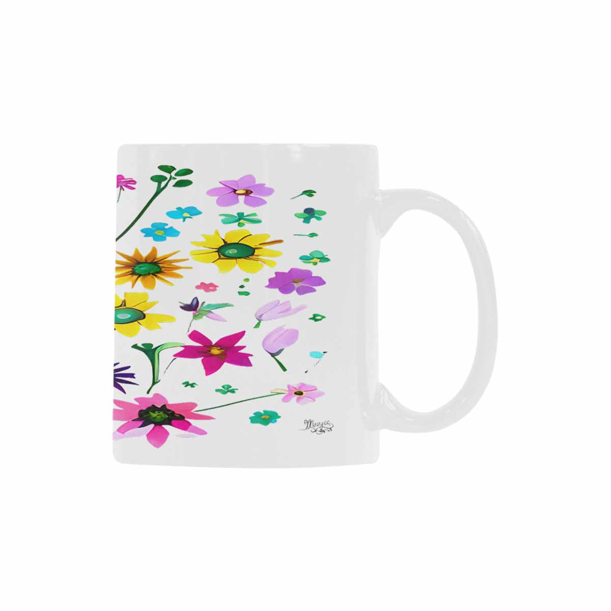 Quality Mug, coffee mug, tea cup, Bright florals, Set 2, design 86