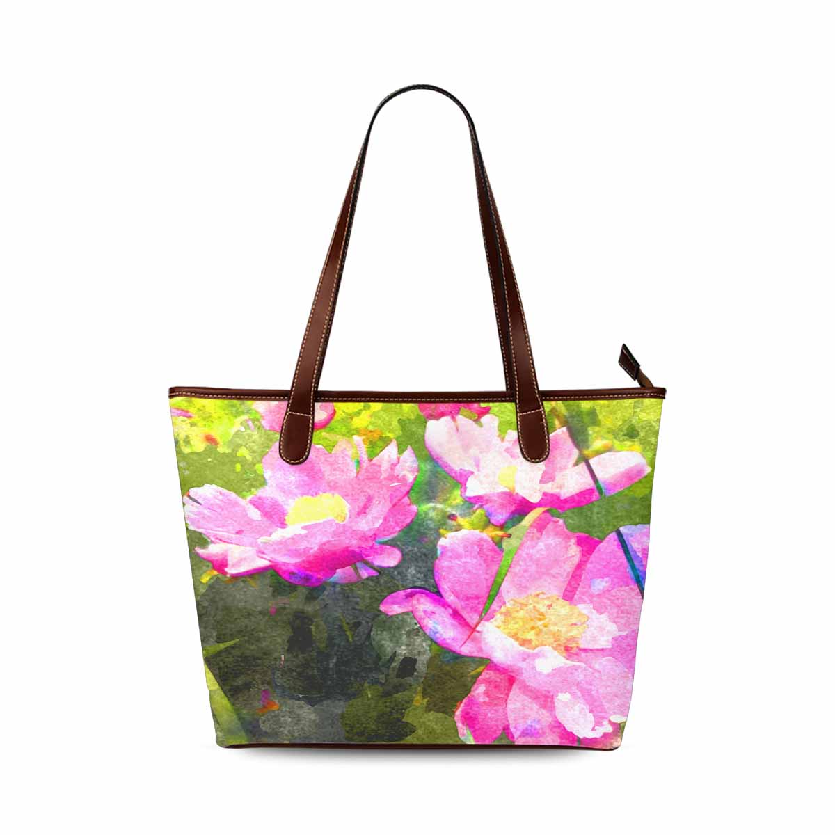 Classic Fabric handbag, watercolor floral, design 104